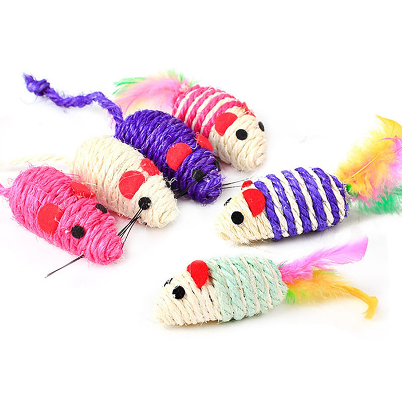 Feather and ball style fun cat toy