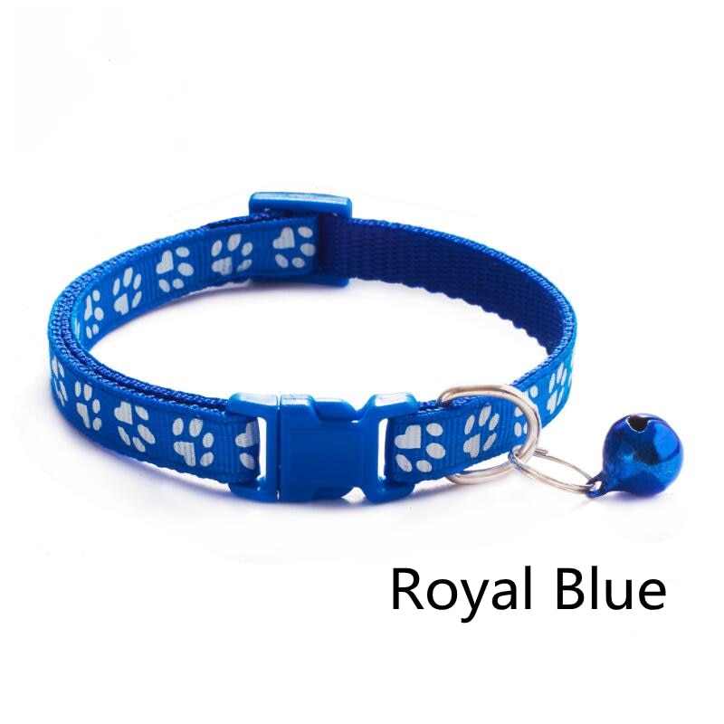 Pet collar with bell for small dogs and cats adjustable