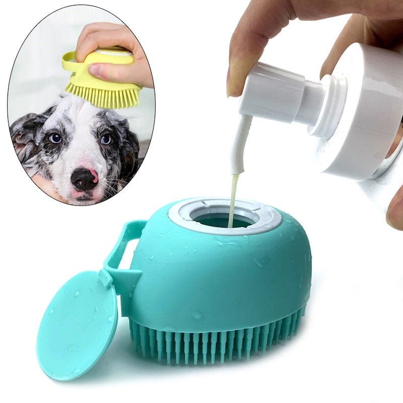 Soft And Practical Silicone Dog Bath Brush Glove